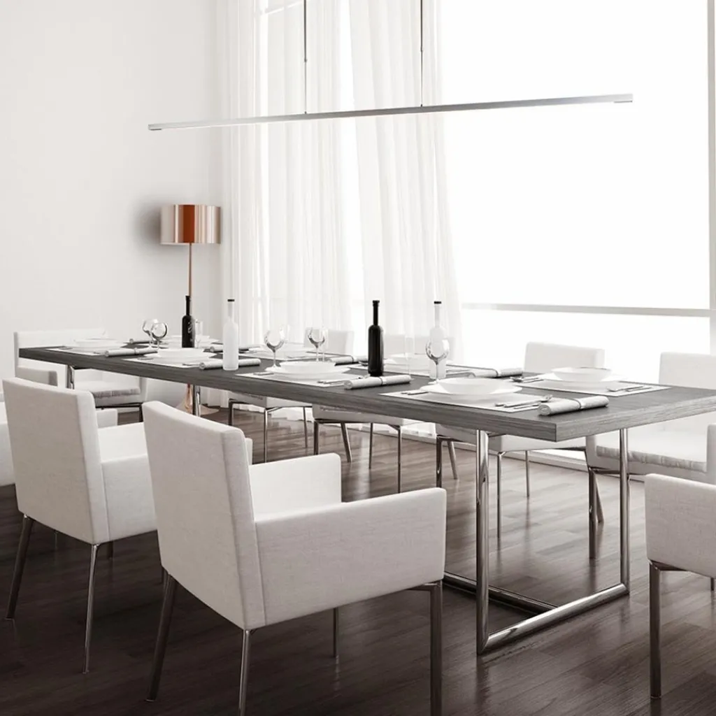 Straluma Aluminium LED hanglamp nikkel mat inclusief dimmer> Hanglampen|Eettafellampen