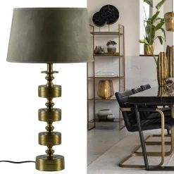 Straluma Antiek bronzen lampvoet Gody Light and Living><noscript><img width=