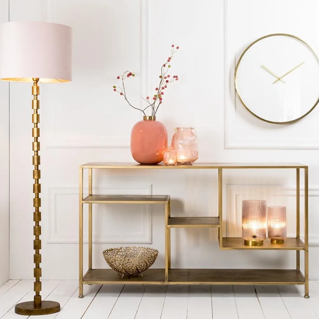 Straluma Antiek bronzen vloerlamp Malinda exclusief kap> Lampenvoeten|Light and Living