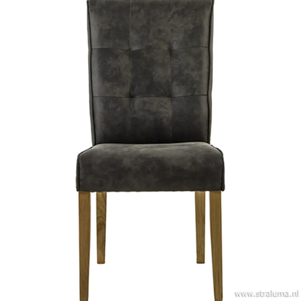 Straluma Antraciet stoffen eetkamerstoel> Eetkamerstoelen