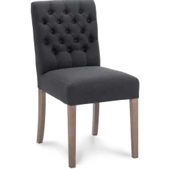 Straluma Antraciete eetkamerstoel met eiken poten> Eetkamerstoelen