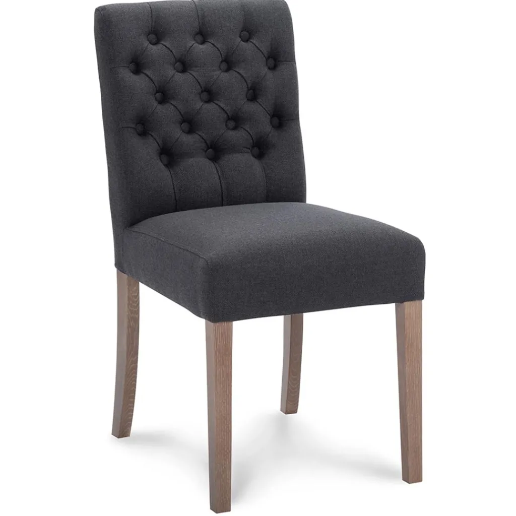 Straluma Antraciete eetkamerstoel met eiken poten> Eetkamerstoelen