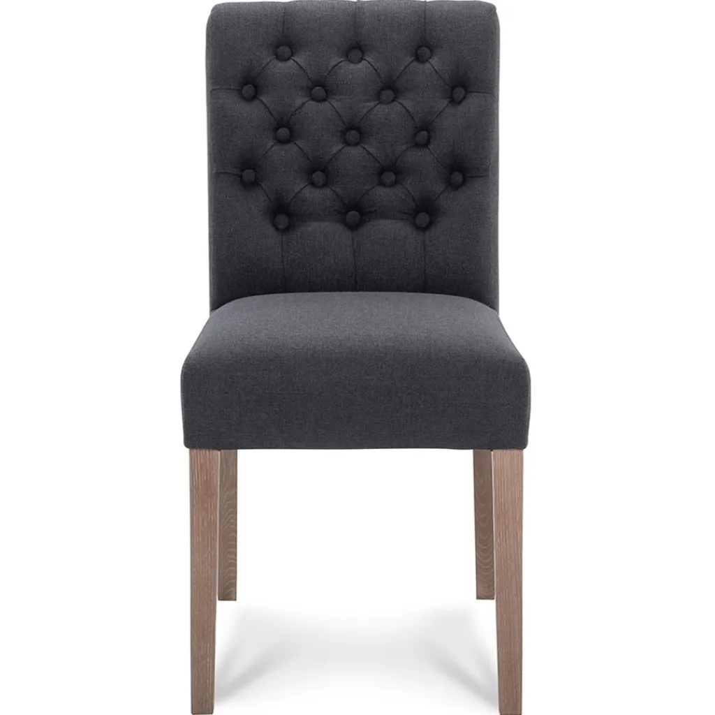 Straluma Antraciete eetkamerstoel met eiken poten> Eetkamerstoelen