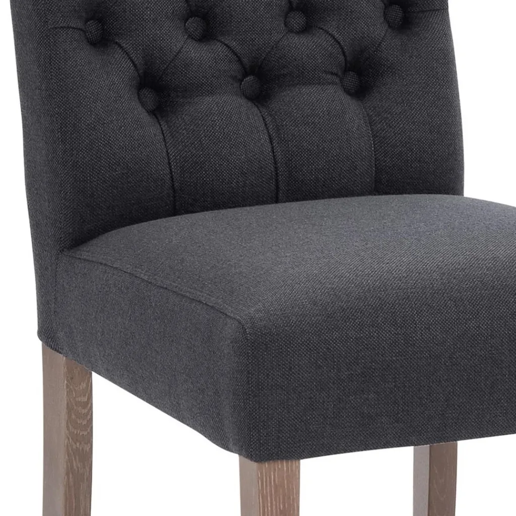 Straluma Antraciete eetkamerstoel met eiken poten> Eetkamerstoelen