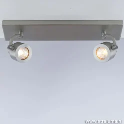 Straluma Balkspot 2-lichts nikkel mat gu10> Opbouwspots|Woonkamerlampen