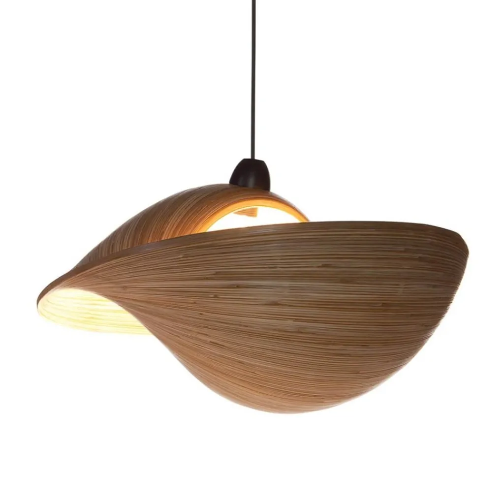Straluma Bamboe hanglamp schelp 50 cm> Keukenverlichting|Eetkamerverlichting