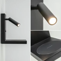 Straluma Bedlamp leesspot zwart incl. fast charger><noscript><img width=