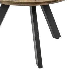Straluma Bijzettafel rond mangohout met zwart staal 60 cm><noscript><img width=