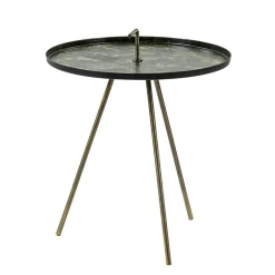 Straluma Bijzettafel Saphire groen met brons 45 cm> Bijzettafels