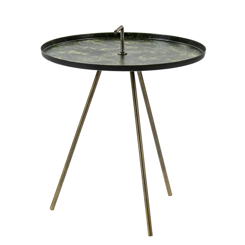 Straluma Bijzettafel Saphire groen met brons 45 cm> Bijzettafels