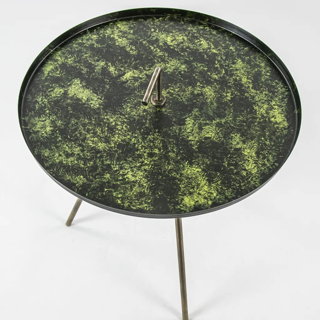 Straluma Bijzettafel Saphire groen met brons 45 cm> Bijzettafels