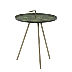 Straluma Bijzettafel Saphire groen met brons 39 cm> Bijzettafels
