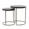 Straluma Bijzettafel Sobrina set van 2 zwart/antiek brons> Light and Living|Bijzettafels
