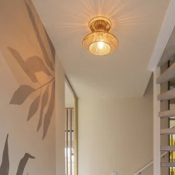 Straluma Botanische plafondlamp naturel / mat goud><noscript><img width=