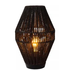 Straluma Botanische tafellamp gevlochten papier zwart> Tafellampen|Draadlampen