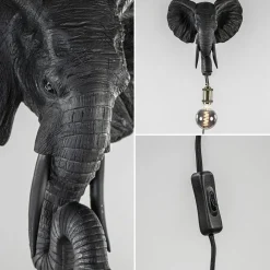 Straluma Botanische wandlamp Elephant mat zwart><noscript><img width=