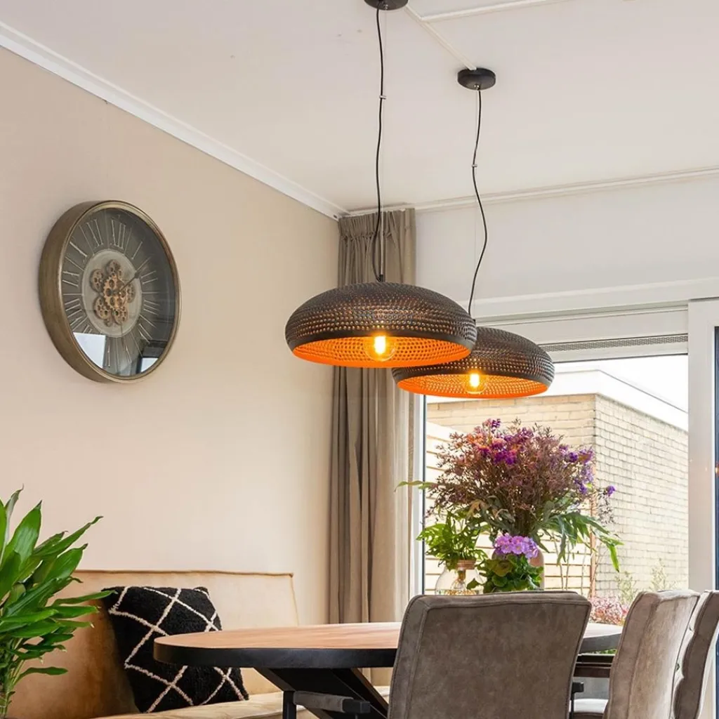 Straluma Brons-bruine hanglamp met gaatjes> Eettafellampen|Woonkamerlampen