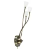 Straluma Bronzen wandlamp LED met wit glas dim to warm> Wandlampen|Halverlichting