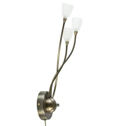 Straluma Bronzen wandlamp LED met wit glas dim to warm> Wandlampen|Halverlichting
