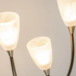 Straluma Bronzen wandlamp LED met wit glas dim to warm><noscript><img width=