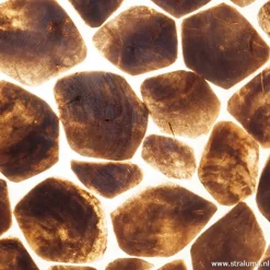 Straluma Bruin gouden hanglamp met capiz schelpen><noscript><img width=