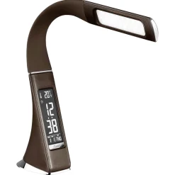 Straluma Bruine bureaulamp LED met klok en alarmfunctie> Tafellampen|Bedlampjes