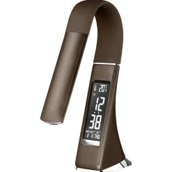 Straluma Bruine bureaulamp LED met klok en alarmfunctie><noscript><img width=