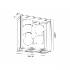 Straluma Buitenlamp lantaarn vierkant antraciet IP65><noscript><img width=