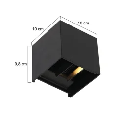 Straluma Buitenlamp Logan zwart + sch.sensor IP54><noscript><img width=