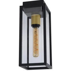 Straluma Buitenlamp plafond zwart met goud IP54> Buitenlampen