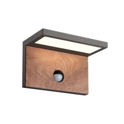Straluma Buitenlamp Ruka antra/hout sensor IP54> Wandlampen|Buitenlampen