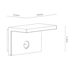 Straluma Buitenlamp Ruka antra/hout sensor IP54><noscript><img width=