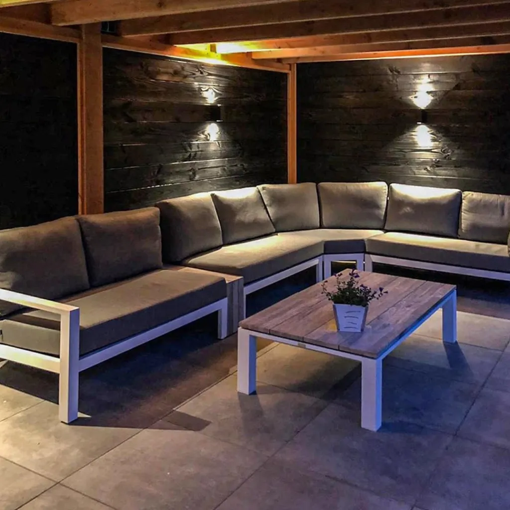 Straluma Buitenlamp up+down zwart afgerond IP54> Wandlampen|Buitenlampen