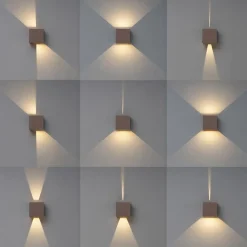 Straluma Buitenlamp wand bruin up+down IP54><noscript><img width=