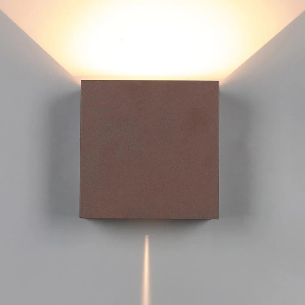 Straluma Buitenlamp wand bruin up+down IP54> Wandlampen|Buitenlampen