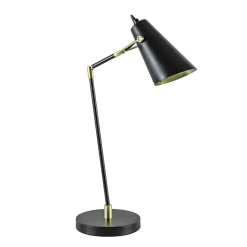 Straluma Bureaulamp Barre zwart/matgoud> Bureaulampen|Light and Living