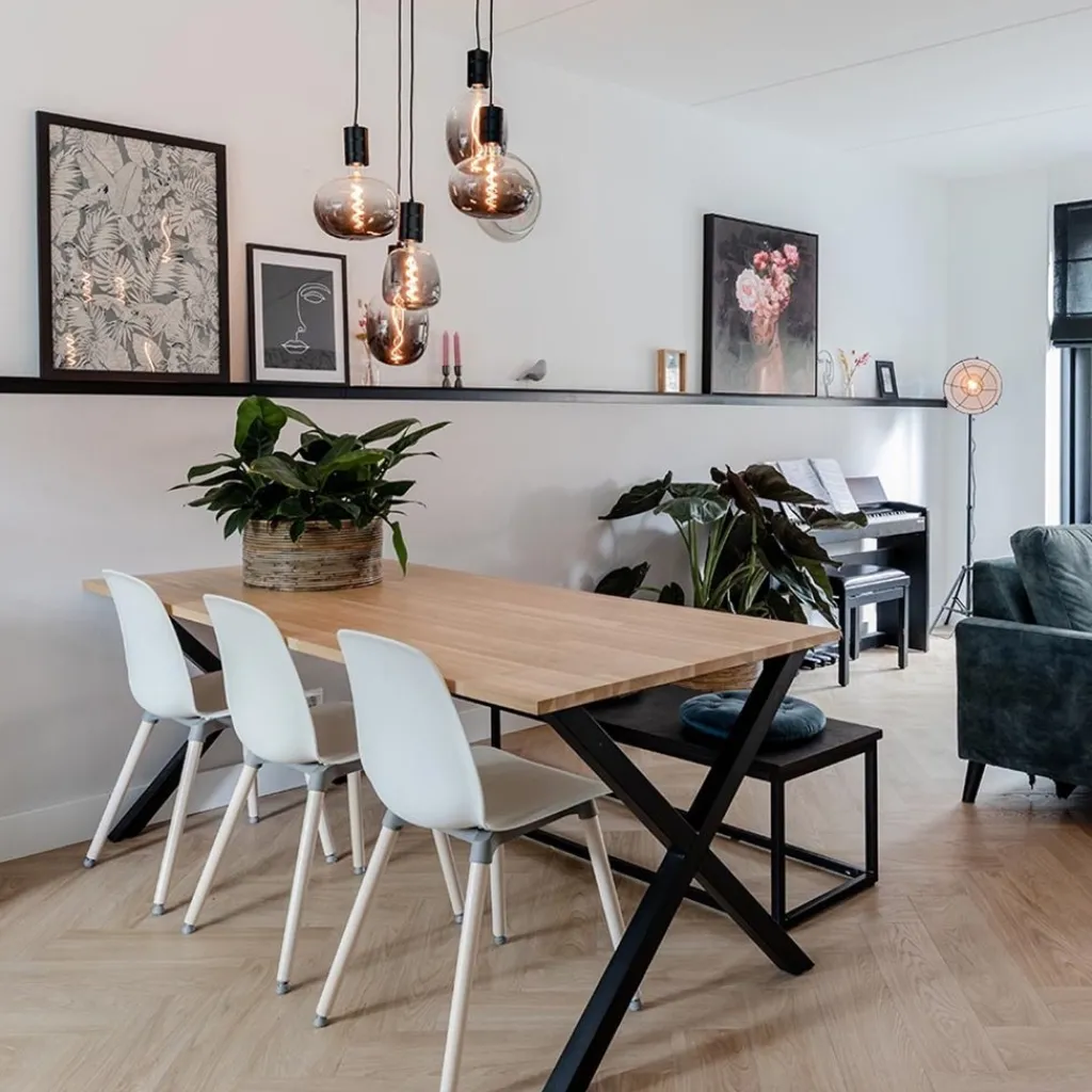 Straluma Calex 5-lichts retro pendels rond 50 cm zwart> Eettafellampen|Calex