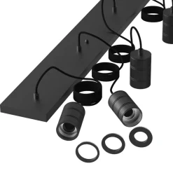 Straluma Calex multipendel plafondbalk 5-lichts E27 pendels zwart> Keukenverlichting|Eetkamerverlichting