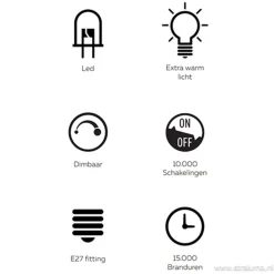 Straluma Calex Paris led gold 4w e27><noscript><img width=