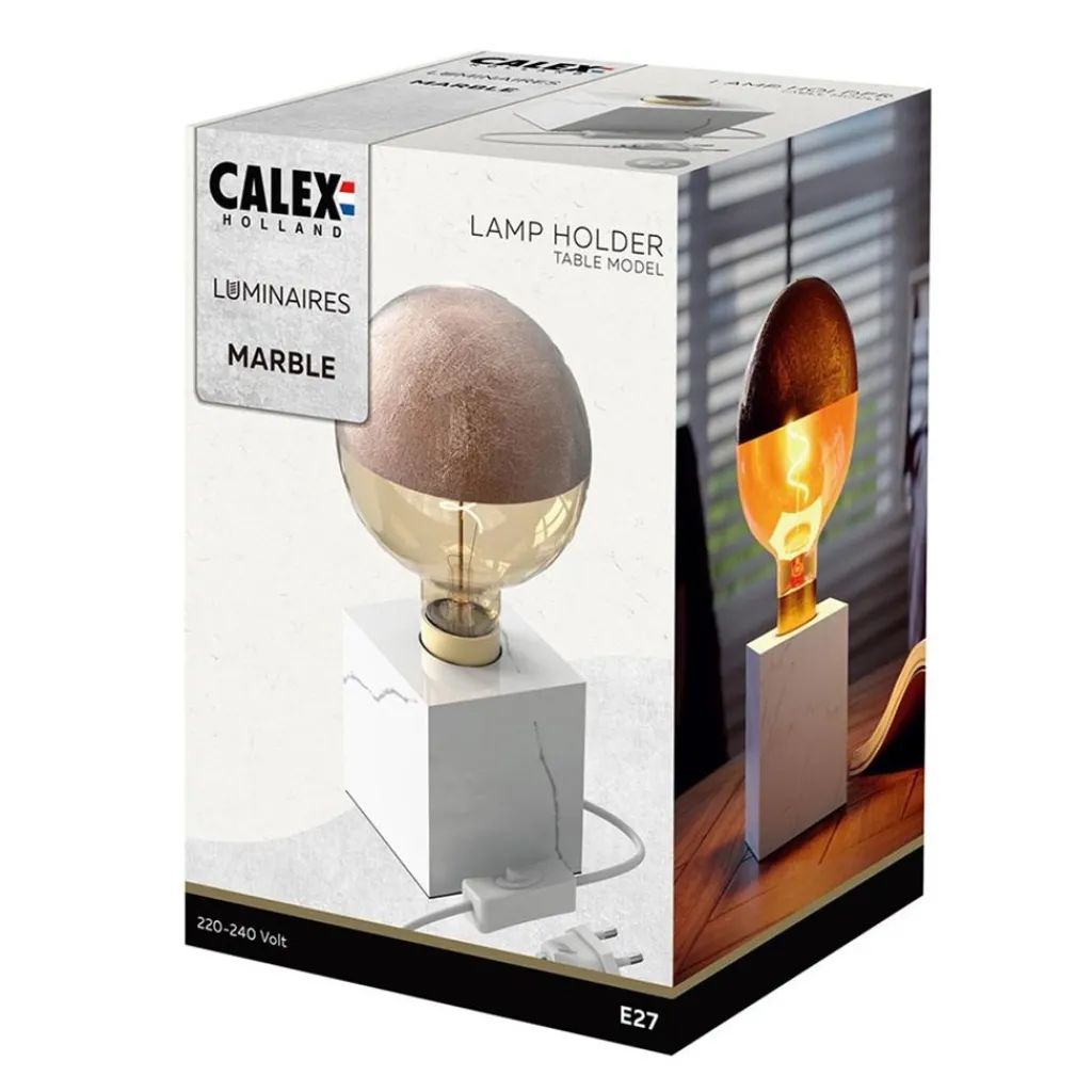 Straluma Calex tafelarmatuur wit/marmer> Tafellampen|Calex