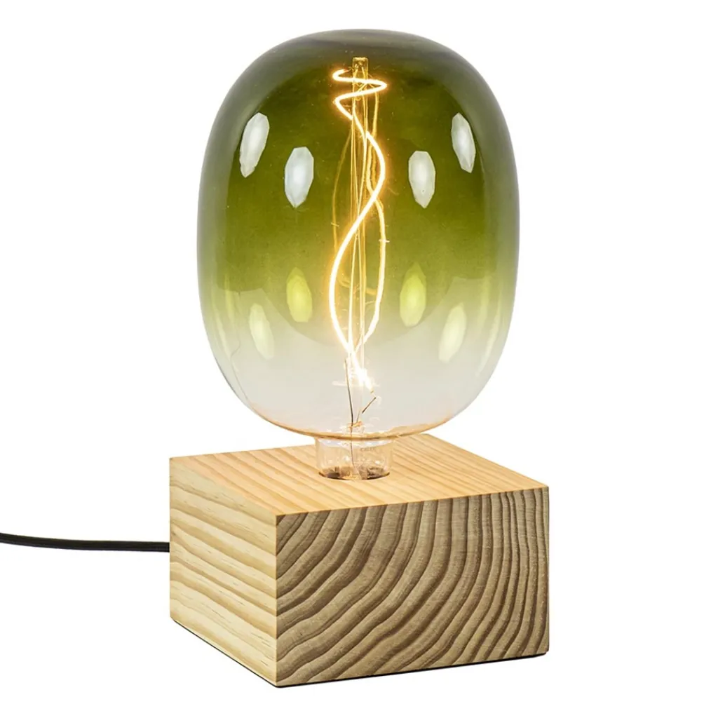 Straluma Calex tafellamp Wood FSC vierkant> Tafellampen|Calex