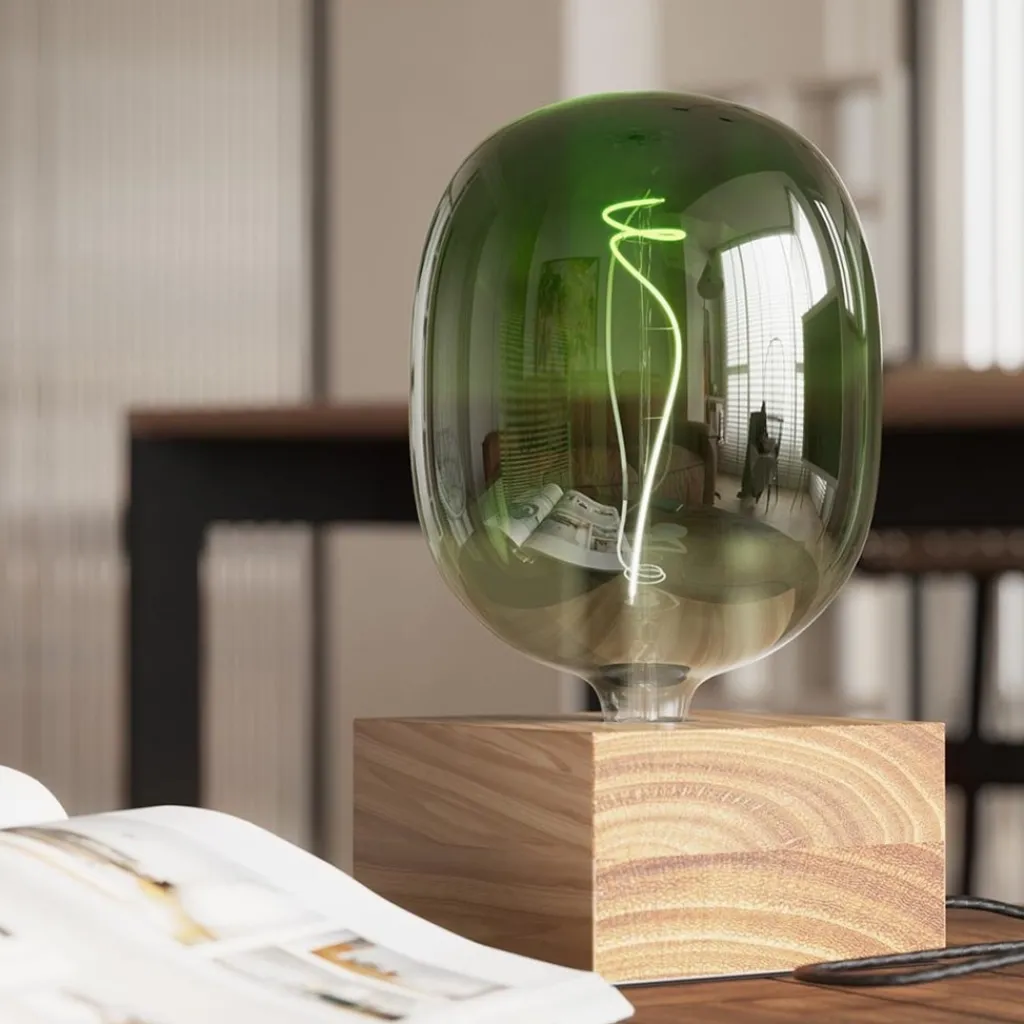 Straluma Calex tafellamp Wood FSC vierkant> Tafellampen|Calex