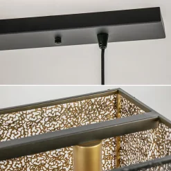 Straluma Chique hanglamp langwerpige balk 5-lichts zwart/goud><noscript><img width=