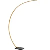 Straluma Chique LED vloerlamp goud met zwart marmer> Vloerlampen|Booglampen