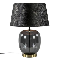 Straluma Chique tafellamp zwart/goud met kap> Tafellampen|Schemerlampen