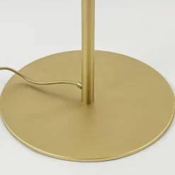 Straluma Chique vloerlamp mat goud met mat witte glazen kap><noscript><img width=