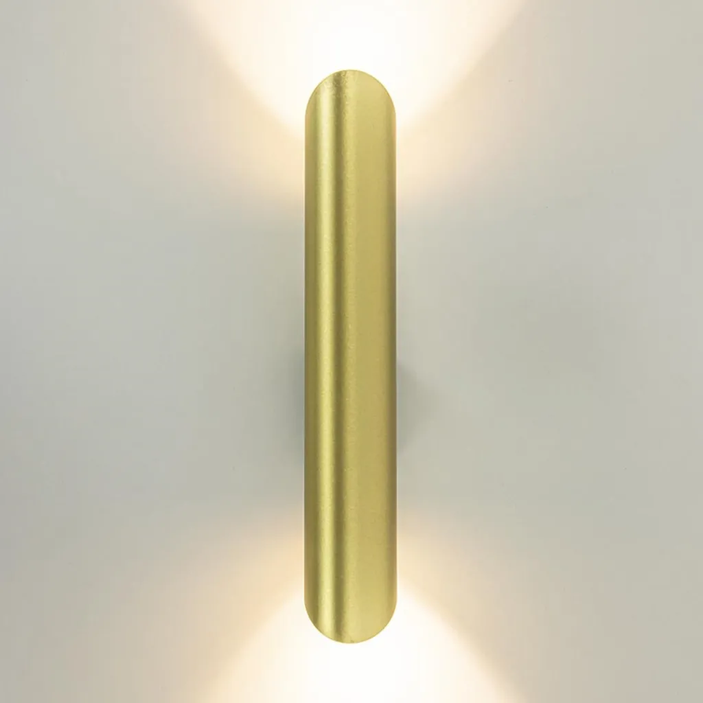 Straluma Chique wandlamp solid brass met zwart up+down> Wandlampen|Luxe Verlichting