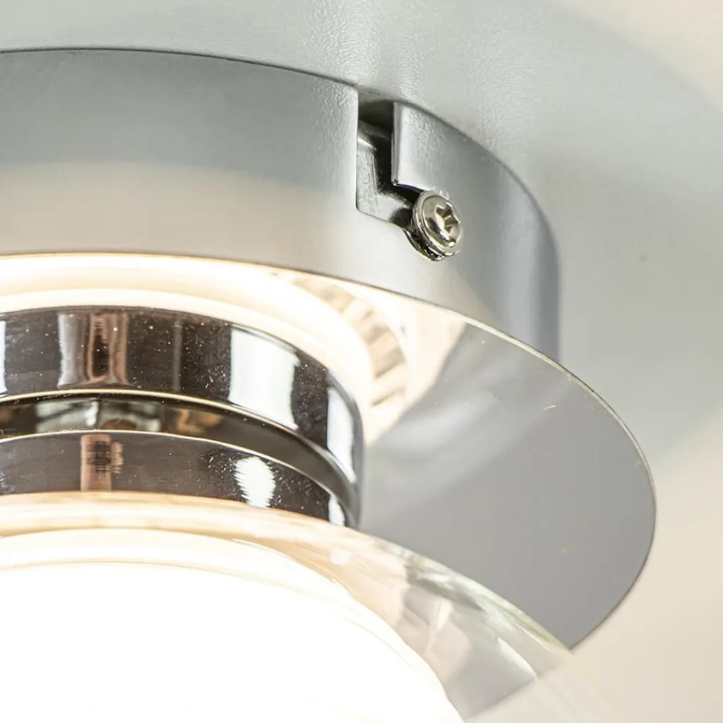 Straluma Chromen plafondlamp met helder glas incl. LED> Plafondlampen|Halverlichting