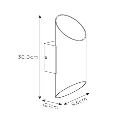 Straluma Cilinder wandlamp zwart goud up+down><noscript><img width=