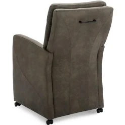 Straluma Comfortabele armstoel olijf groen met wieltjes en handgreep><noscript><img width=